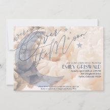 お月様を超えて　ベイビー　ボーイ　シャワー　ご招待