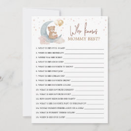 お月様を超えて ママが一番わかる ゲームカード 招待状