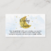 お月様を超えて | 男の子のベビーシャワー ディスプレイ シャワー エンクロージャーカード (正面)