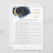 お月様ベイビーシャワーゲーム 誰がママを知っているか フライ 招待状 (正面)