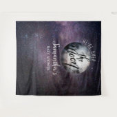 お月見を超えて ウォーターカラー ベイビー シャワーのタペストリー タペストリー (正面(横))