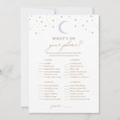 お月見ベイビーシャワーのための電話の中身は？ ゲームカード　あなたの電話の中には 招待状 (正面)