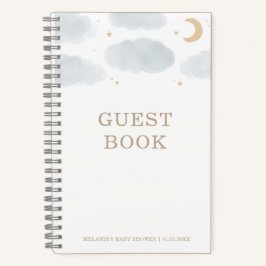 お月見ベイビーシャワーのゲストブック ノートブック