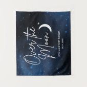 お月見 背景 名前 日付 ベビーシャワー タペストリー (正面)