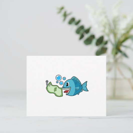 お札の魚 ポストカード (スタンド正面)