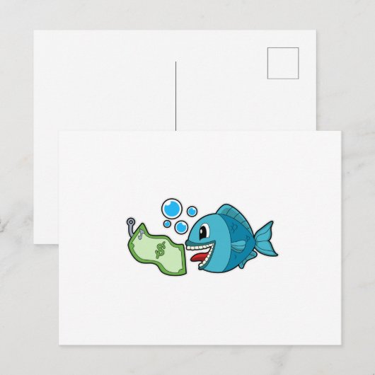 お札の魚 ポストカード (正面/裏面)