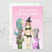 お来前はハローウィンパーティ 招待状 (正面/裏面)