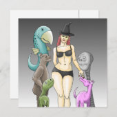 お来前はハローウィンパーティ 招待状 (正面/裏面)