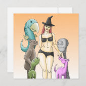 お来前はハローウィンパーティ 招待状 (正面/裏面)