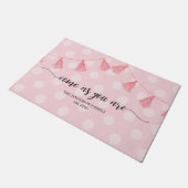 お来待ちしパーソナライズされたて ドアマット (アングル)