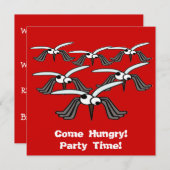 お来腹！パーティー時間！招待状 招待状 (正面/裏面)