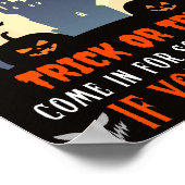 お来菓子のハロウィン不気味歓迎 ポスター (角)