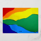 お楽しみが満載のロイヤルブルーのホリデー写真リアルフォイル 箔シーズンカード (裏面)