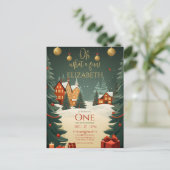 お楽しみなクリスマス 誕生日おめでとう  ポストカード (スタンド正面)