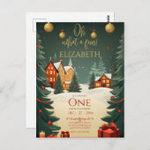 お楽しみなクリスマス 誕生日おめでとう  ポストカード (正面/裏面)