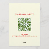 お楽しみクリスマスパーティー サンタクロースのホリデーイベント 招待状 (裏面)