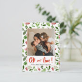 お楽しみスクリプト | ホリーの葉と実の写真 シーズンポストカード (スタンド正面)