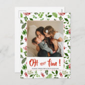 お楽しみスクリプト | ホリーの葉と実の写真 シーズンポストカード (正面/裏面)