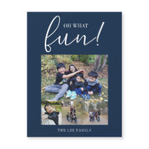 お楽しみホリデー フォト モダン ブルー クリスマス