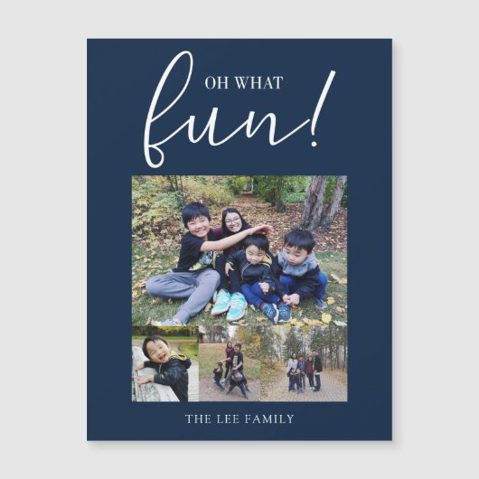 お楽しみホリデー フォト モダン ブルー クリスマス (正面)