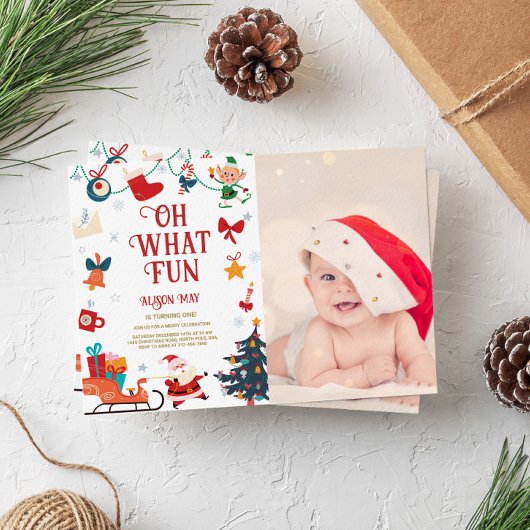 お楽しみ写真誕生日招待状 招待状