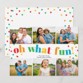 お楽しみ6枚の写真コラージュクリスマス シーズンカード (正面/裏面)