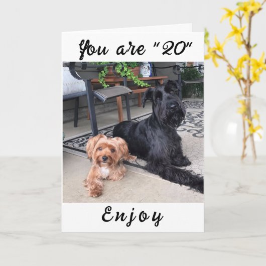 **お楽しむ使いの**20th**誕生日!!!!**誕生日カード カード (黄色い花)