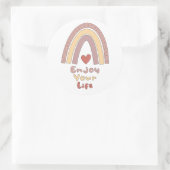 お楽しむ前の人生やる気を起こさせるカラフルは虹 ラウンドシール (バッグ)