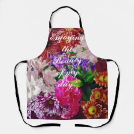 お楽しむ客様の一日中のプリントエプロンの美しい エプロン