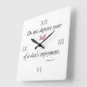 お楽しむ客様の日感動的のメッセージR壁時計 スクエア壁時計 (傾斜)