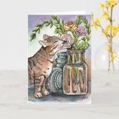 お楽しむ客様 カード (黄色い花)