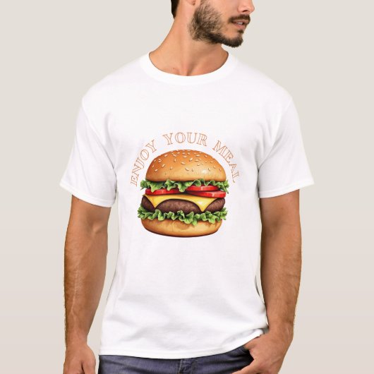 お楽しむ食事のTシャツ Tシャツ (正面)