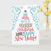 お正月おめでとうございます カード (黄色い花)