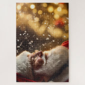 お正月にかわいいサンタクロース ジグソーパズル (縦)