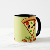 お正月のピザ マグカップ (正面右)