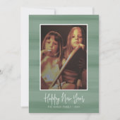 お正月の写真ソフトな水色の緑 シーズンカード (正面)