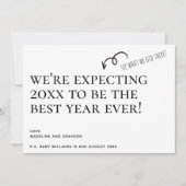 お正月の妊娠のお知らせを予定している シーズンカード (正面)