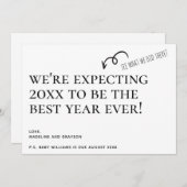 お正月の妊娠のお知らせを予定している シーズンカード (正面/裏面)