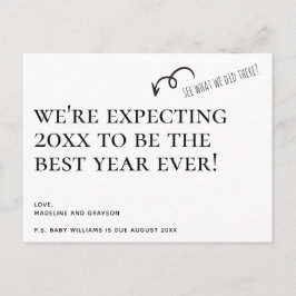 お正月の妊娠のお知らせを待っている シーズンポストカード