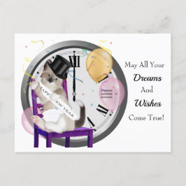 お正月の子時計はがき シーズンポストカード