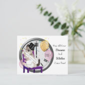 お正月の子時計はがき シーズンポストカード (スタンド正面)