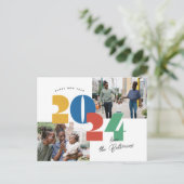 お正月の平らな写真カードにスタンプ シーズンポストカード (スタンド正面)