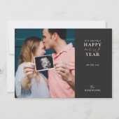 お正月の幸せなホリデー フォト カードを期待して シーズンカード (正面)