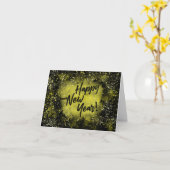 お正月の折り紙グリーティングカード カード (黄色い花)