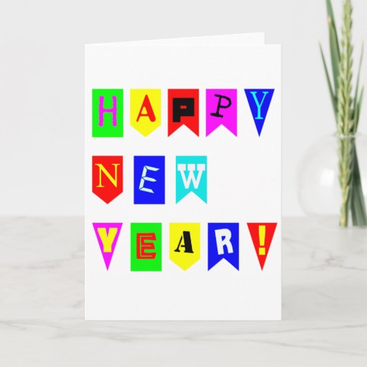 お正月の旗 シーズンカード (正面)