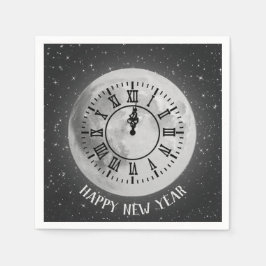 お正月の真夜中の月 スタンダードカクテルナプキン