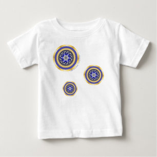 お正月の色キッズシャツとベビーライトシャツ ベビーTシャツ