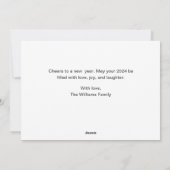 お正月の花火　ブラック・ホワイト・ゴールドの星 シーズンカード (裏面)