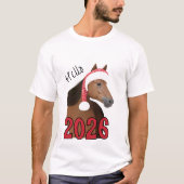 お正月の馬 Tシャツ (正面)
