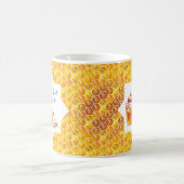 お正月は楽しい!ホリデーハニカム金ゴールド コーヒーマグカップ (中央)